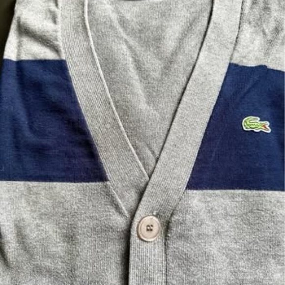 Lacoste Heather Gray Knit Sweater - Picture 1 of 5